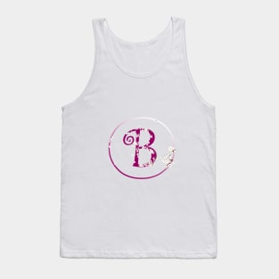 Monogram fairy flowers, letter B Tank Top